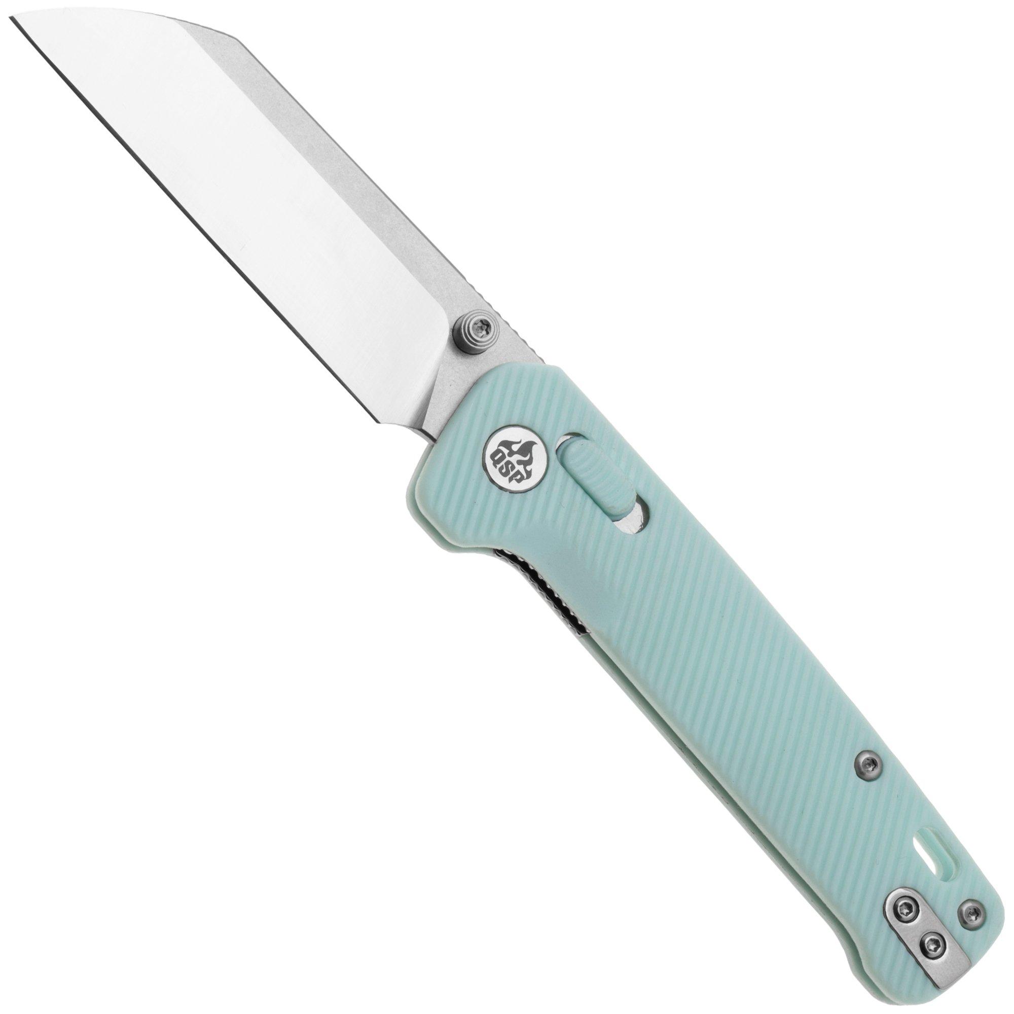 QSP Knife Penguin Glyde QS130GL-D1 Two-Tone 14C28N, Ice Cream Blue FRN, pocket knife