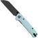 Afbeelding voor QSP Knife Penguin Glyde QS130GL-D2 PVD 14C28N, Ice Cream Blue FRN, zakmes