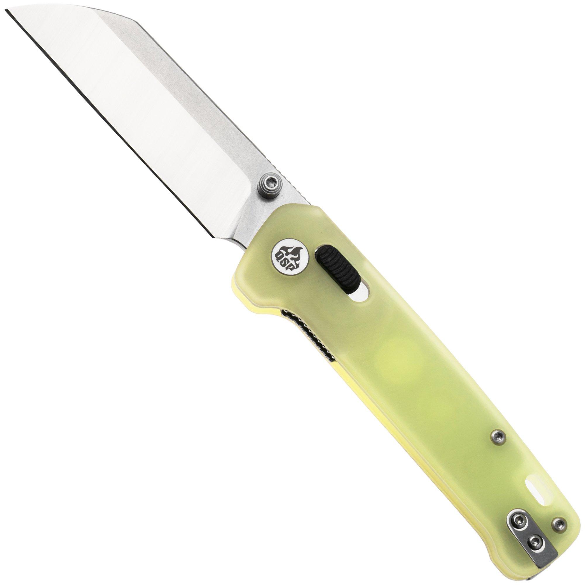 QSP Knife Penguin Glyde QS130GL-H1 Stonewashed Satin 14C28N Glow In The Dark, coltello da tasca