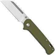 QSP Knife Penguin QS130SJ-D, 14C28N Satin, Green G10, navalha slipjoint