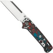QSP Knife Penguin QS130SJ-F1, CPM 20CV Stonewashed, Fat Carbon Nebula, slipjoint pocket knife