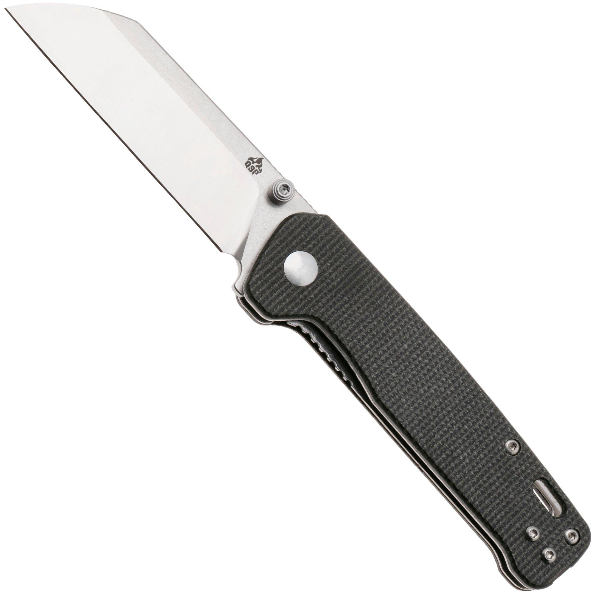 QSP Knife Penguin V2 QS130V2-A1 Two-Tone D2, Dark Brown Micarta, pocket knife