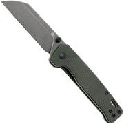 QSP Knife Penguin V2 QS130V2-C2 Blackwashed D2, Green Micarta, zakmes