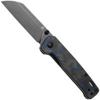 Afbeelding voor QSP Knife Penguin V2 QS130V2-E2 Blackwashed D2, G10 Shredded Carbon Overlay, zakmes