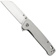 QSP Knife Penguin XL QS130XL-A, Satin 20CV, Beadblasted Titanium, couteau de poche