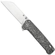 QSP Knife Penguin XL QS130XL-D1, Satin 20CV, Aluminum Foil Carbon fibre coltello da tasca