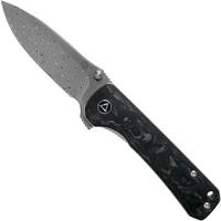Bild für QSP Knife Hawk QS131-E Shredded Carbonfiber, Damascus Taschenmesser