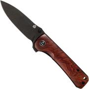 QSP Knife Hawk QS131-O2 Mkuruti Wood, Blackwashed, couteau de poche