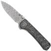 QSP Knife Hawk QS131-Q Damascus, Aluminum Foil Carbon fibre pocket knife