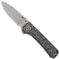 Obraz dla Nóż składany QSP Knife Hawk QS131-Q Damascus, Aluminium Foil Carbon fibre