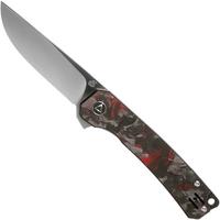 Immagine per QSP Knife Osprey QS139-F1 Red Shredded Carbon fibre, Satin, coltello da tasca