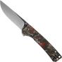Image pour QSP Knife Osprey QS139-F1 Red Shredded Carbonfiber, Satin, couteau de poche