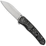 QSP Knife Otter QS140-A1 Satin, Aluminum Foil Carbon fibre pocket knife
