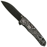 Image pour QSP Knife Otter QS140-A2 Blackwashed, Aluminum Foil Carbonfiber couteau de poche