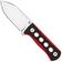Image for QSP Knife Canary QS141-B1 Stonewashed, Black Red G10, neck knife