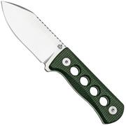 QSP Knife Canary QS141-C1 Stonewashed, Black Green G10, couteau de cou