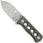 Image pour QSP Knife Canary QS141-E Damascus, Aluminium Foil Carbon Fibre, couteau de cou