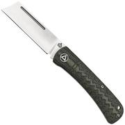 QSP Knife Hedgehog QS142-B, Denim Blue Micarta, Slipjoint Taschenmesser