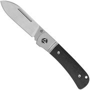 QSP Knife Hedgehog Spear Point 142SP-A, Satin 14C28N, Black Micarta, slipjoint pocket knife