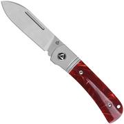 Scyzoryk QSP Knife Hedgehog Spear Point 142SP-C, Satin 14C28N, Red Resin