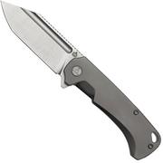 QSP Knife Rhino QS143-A, M390, Bead Blasted Titanium, MokuTi hardware, pocket knife