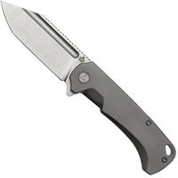 Afbeelding voor QSP Knife Rhino QS143-A, M390, Bead Blasted Titanium, MokuTi hardware, zakmes