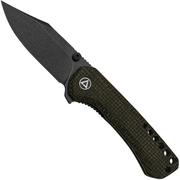 QSP Knife Kestrel QS145-A2 Blackwashed, Brown Micarta, Taschenmesser