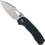 QSP Knife Hornbill QS146-B1 Blue Carbon Fiber, Stonewashed, couteau de poche