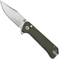 Image for QSP Grebe QS147-A1, 14C28N Clippoint dark brown Micarta, pocket knife