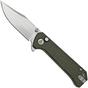 Afbeelding voor QSP Grebe QS147-A1, 14C28N Clippoint donkerbruin Micarta, zakmes