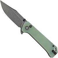 Afbeelding voor QSP Grebe QS147-D2, 14C28N zwart Clippoint Jade G10, zakmes