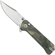 QSP Grebe QS147-E1, S35VN Clippoint Glow In The Dark Raffir, Taschenmesser