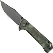 QSP Grebe QS147-E2, S35VN black Clippoint Glow In The Dark Raffir, pocket knife