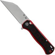 QSP Knife Swordfish QS149-A1 Red And Black G10, Stonewashed, Taschenmesser