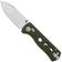 Image for QSP Knife Canary Glyde 150GL-B1 Stonewashed 14C28N, Green G10, pocket knife