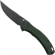 QSP Knife Walrus QS151-C2 Black, Green Micarta, zakmes
