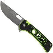 QSP Knife Unicorn QS156-C2 Dark Stonewashed, Black Green G10, zakmes