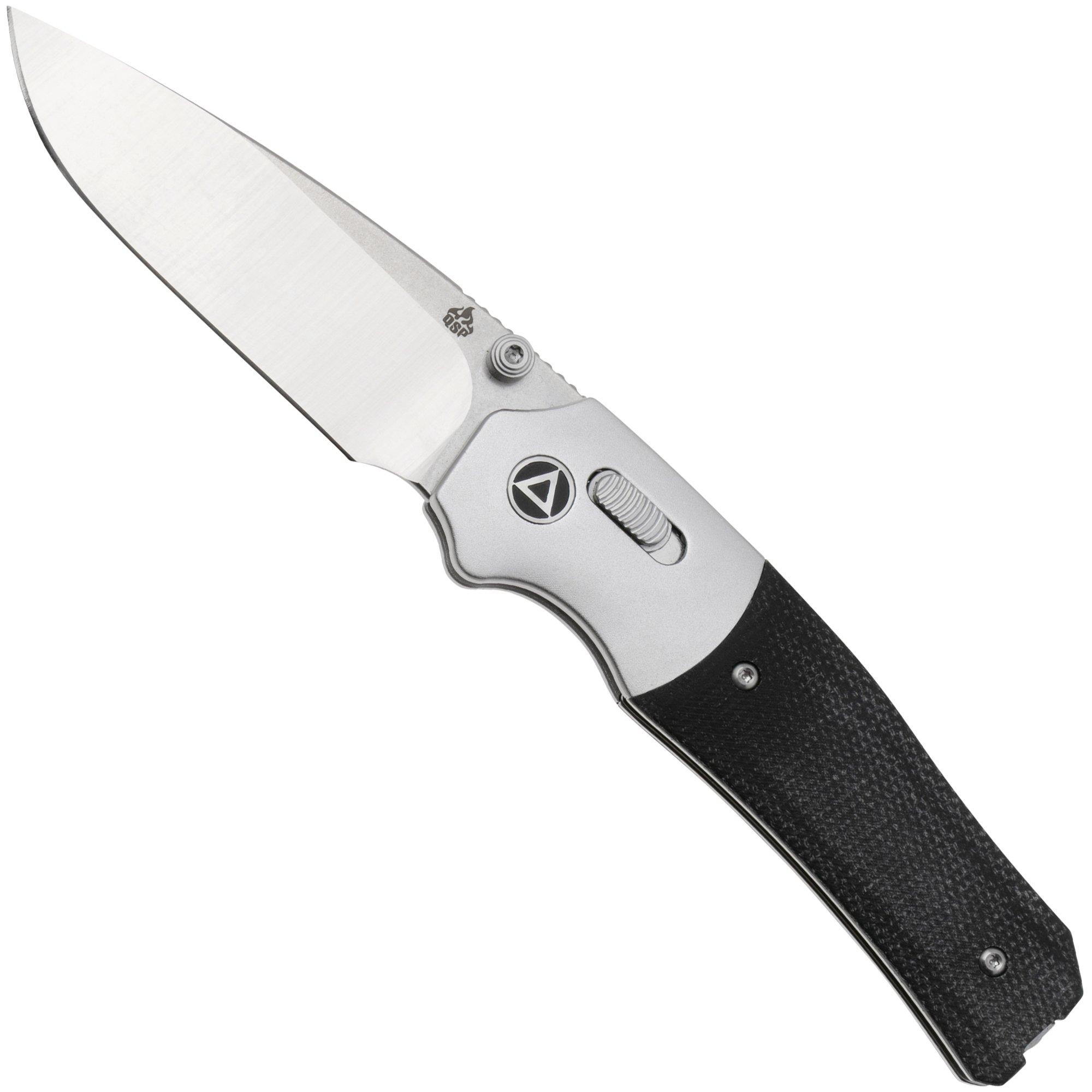 Nóż składany QSP Knife Vault QS157-A1 Stonewashed Black Micarta, projekt Jacob Lundquist