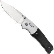 QSP Knife Vault QS157-A1 Stonewashed Black Micarta, pocket knife, Jacob Lundquist Design