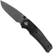 QSP Knife Vault QS157-A2 Dark Stonewashed Black Micarta, pocket knife, Jacob Lundquist Design