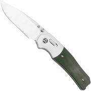 QSP Knife Vault QS157-B1 Stonewashed Green Micarta, couteau de poche, Jacob Lundquist Design