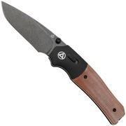 QSP Knife Vault QS157-C2 Dark Stonewashed Tan Micarta, couteau de poche, Jacob Lundquist Design