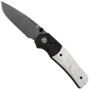 QSP Knife Vault QS157-E2 Blackwashed 14C28N, Aluminium Foil G10, zakmes, Jacob Lundquist design 
