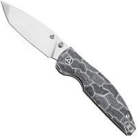 Image for QSP Knife Turtle Punk QS158-B1 Stonewashed 14C28N Black White G10, pocket knife, Keanu Alfaro design