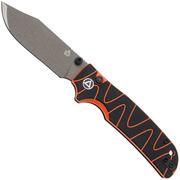 QSP Knife Kali QS159-D2 Ceramic Coated 14C28N Black Orange G10, navaja, diseño Keanu Alfaro