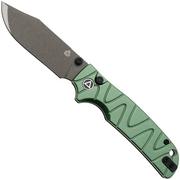 QSP Knife Kali QS159-E2 Ceramic Coated 14C28N Green Aluminum, navaja, diseño Keanu Alfaro