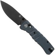 QSP Knife Ripley QS160-B2 Black 14C28N Gray G10, coltello da tasca, design di Keanu Alfaro