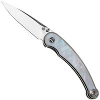 Image pour QSP Knife Dolphin 161-C Polished 14C28N, White Pearl Shell, couteau de poche