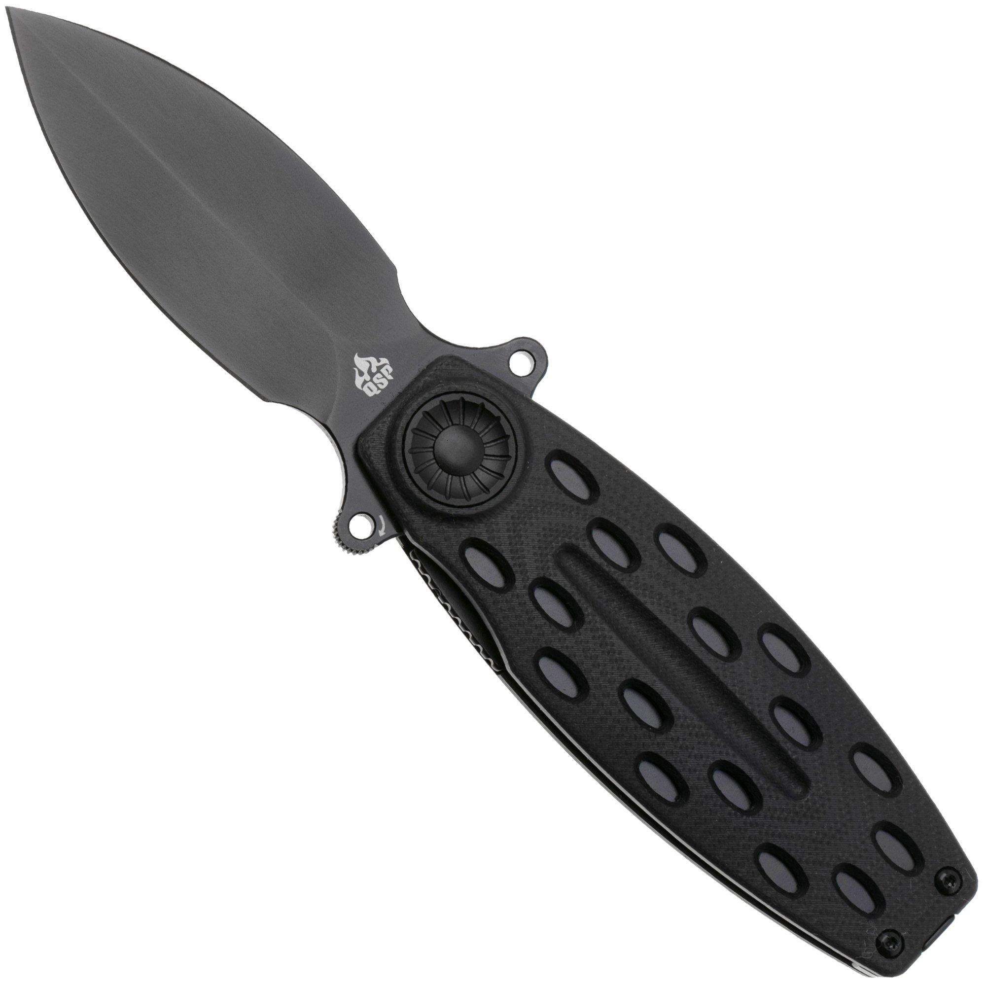 Nóż składany QSP Knife Beetle 162-B, Black 14C28N, Black G10