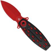 QSP Knife Beetle 162-D, Red 14C28N, Black G10, couteau de poche